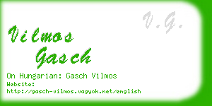 vilmos gasch business card